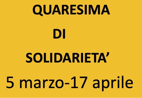 Quaresima di Solidarietà